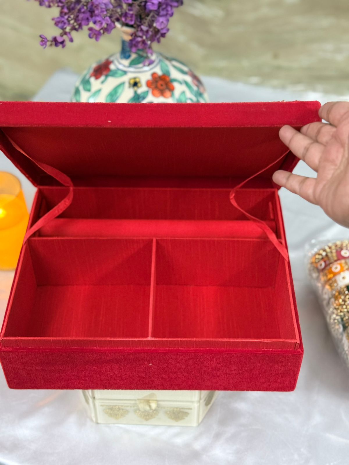 Hand Embroidered Choora & Khalirey Box with Joint Cover