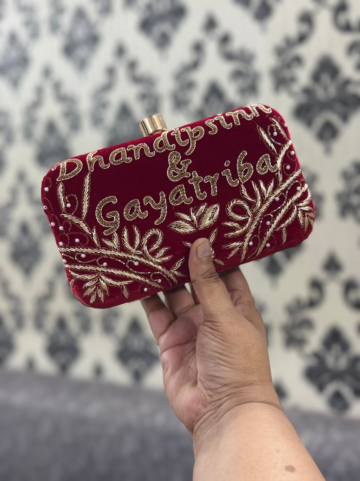 Customized Clutch 9002 – Personalized Hand-Embroidered Clutch | Perfect Cutt