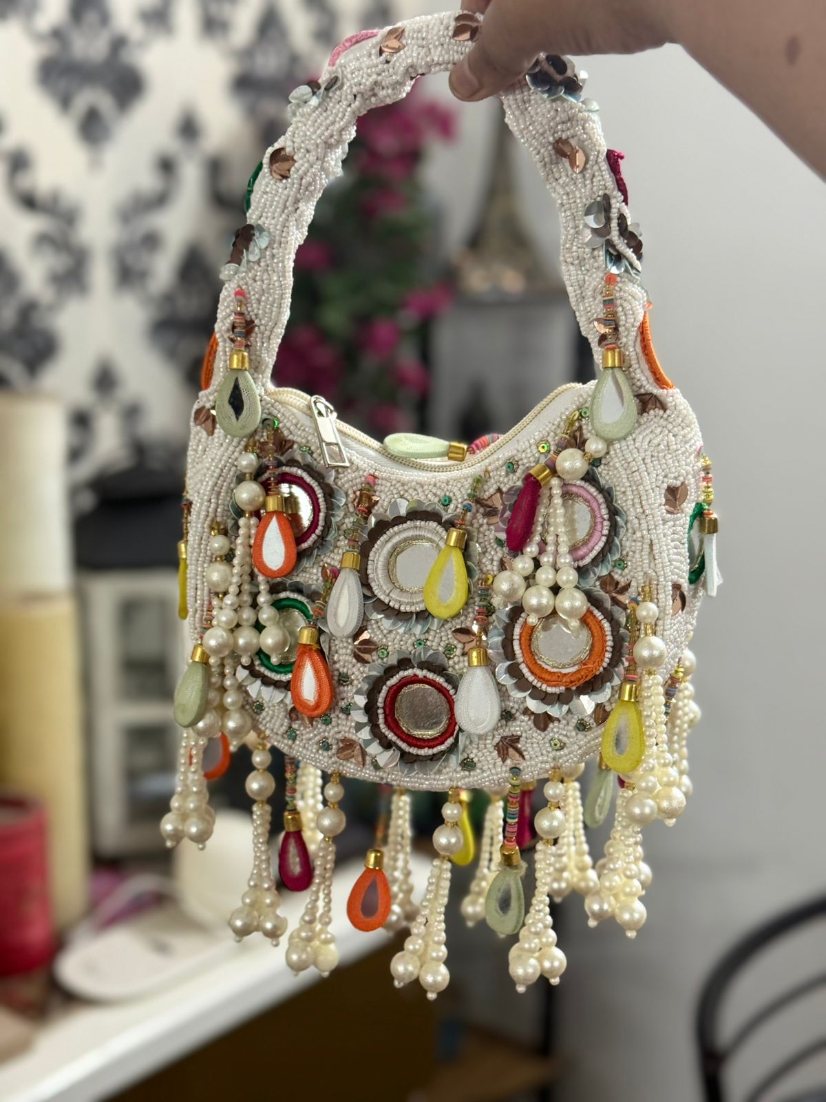 Hand Embroidered Handmade Clutch – Artisan Crafted Evening Bag
