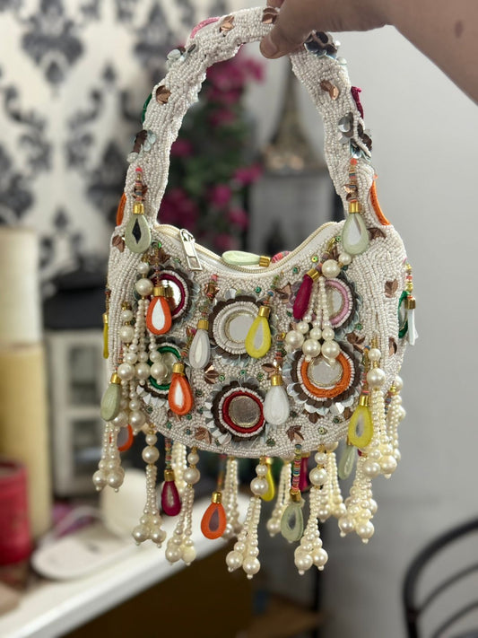 Hand Embroidered Handmade Clutch – Artisan Crafted Evening Bag