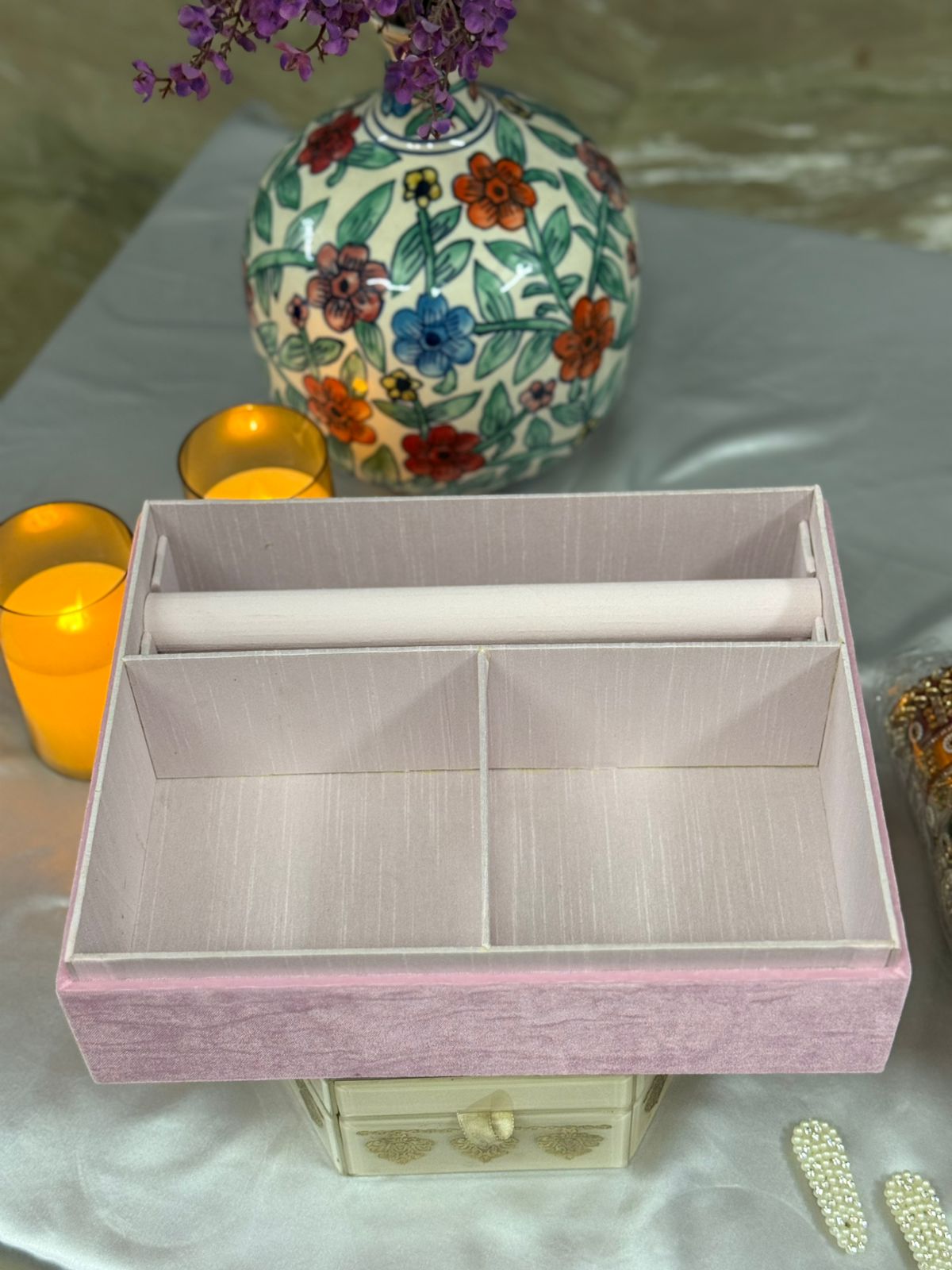 Hand Embroidered Choora & Khalirey Box with Separate Lid