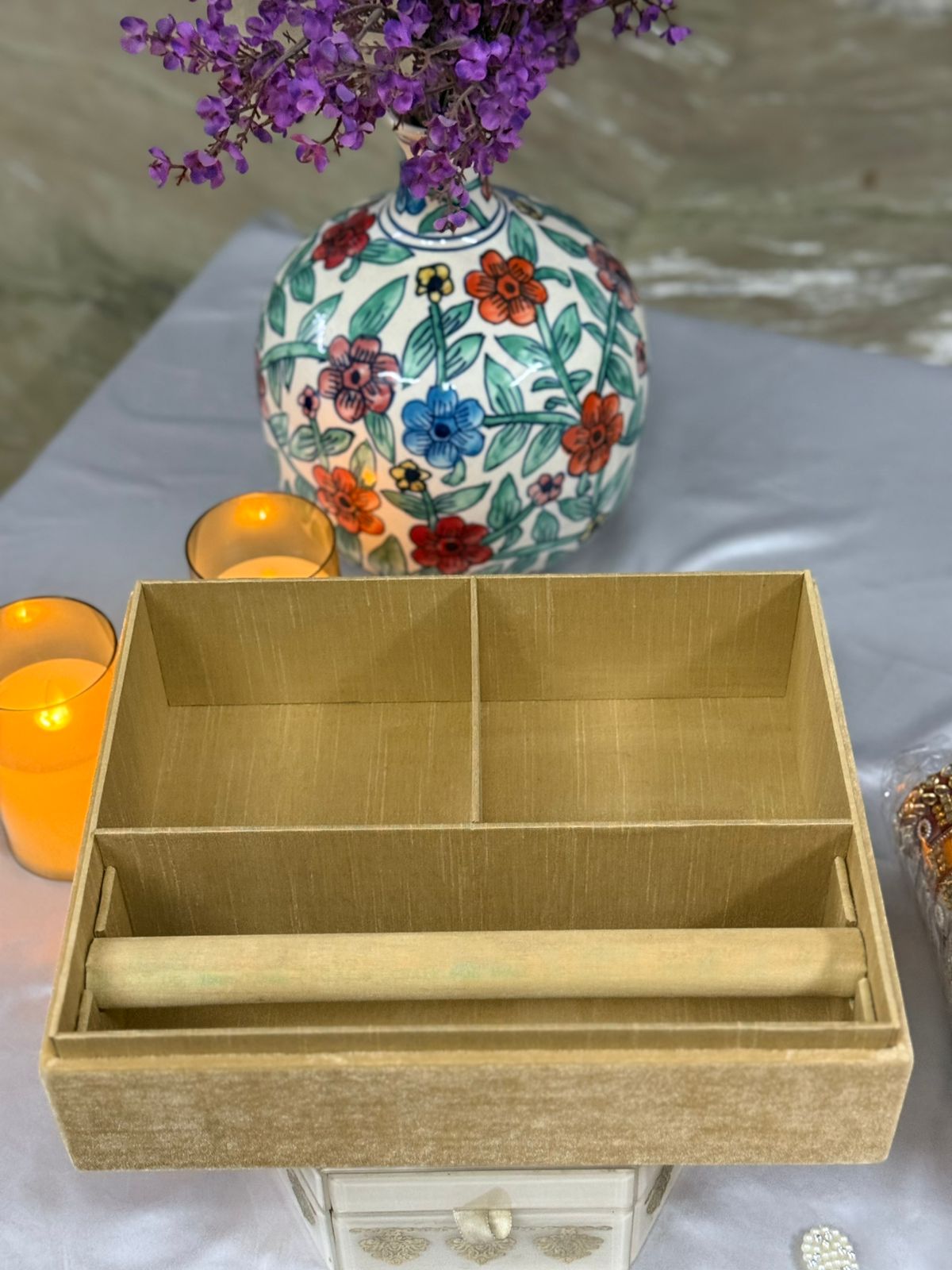 Hand Embroidered Choora & Khalirey Box with Separate Lid