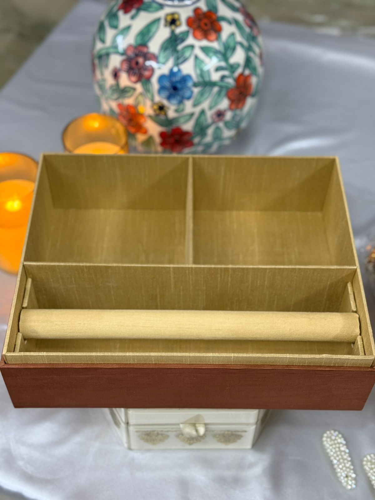 Hand Embroidered Choora & Khalirey Box with Separate Lid