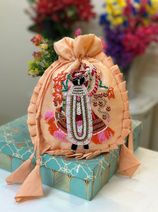 Dwarkadhish Potli 6001 – hand-embroidered potli bag with traditional motifs from Perfect Cutt