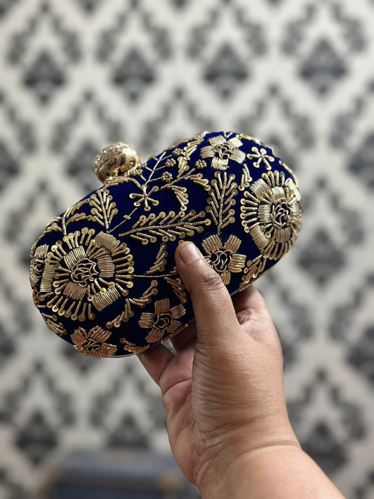 Hand Embroidered Clutch 4001 – luxury embroidered party clutch with sequins & beadwork from Perfect Cutt