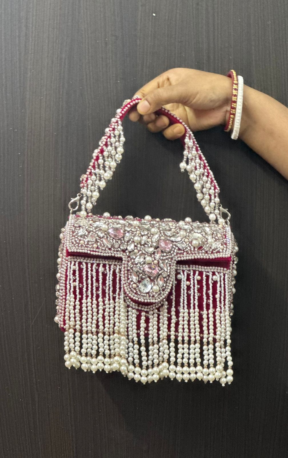 Doli Purse with heavy stone work 8001