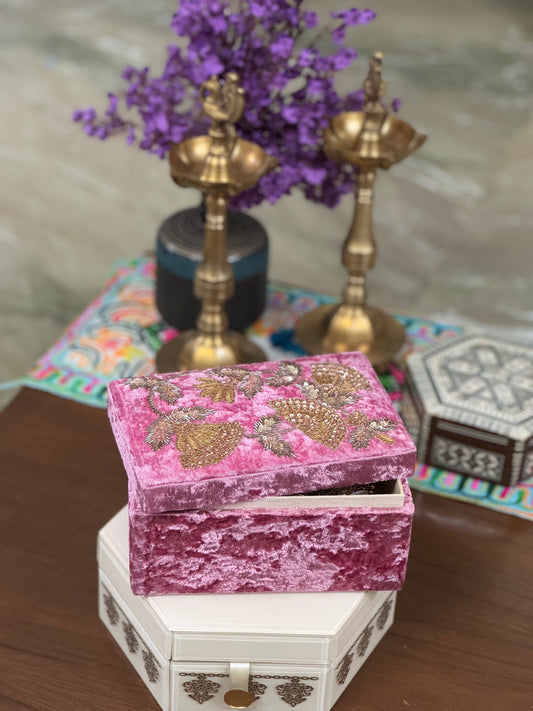 Hand Embroidered Gift Box - Velvet Finish