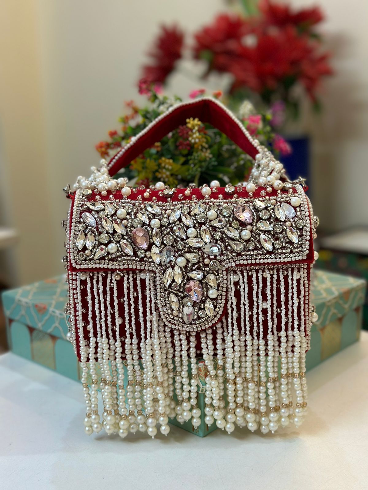 Doli Purse with heavy stone work 8001