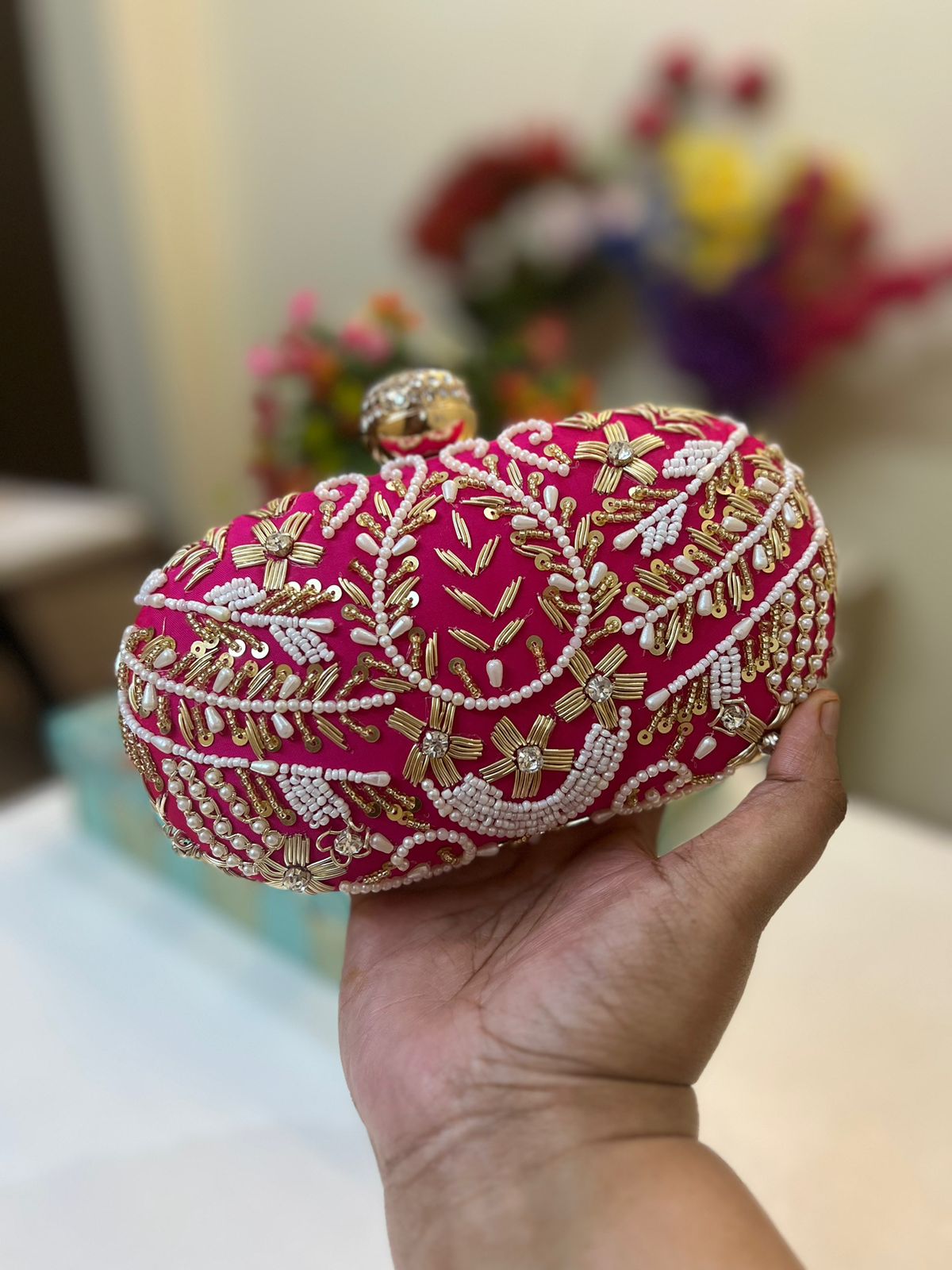 Hand Embroidered Party Clutch 4002