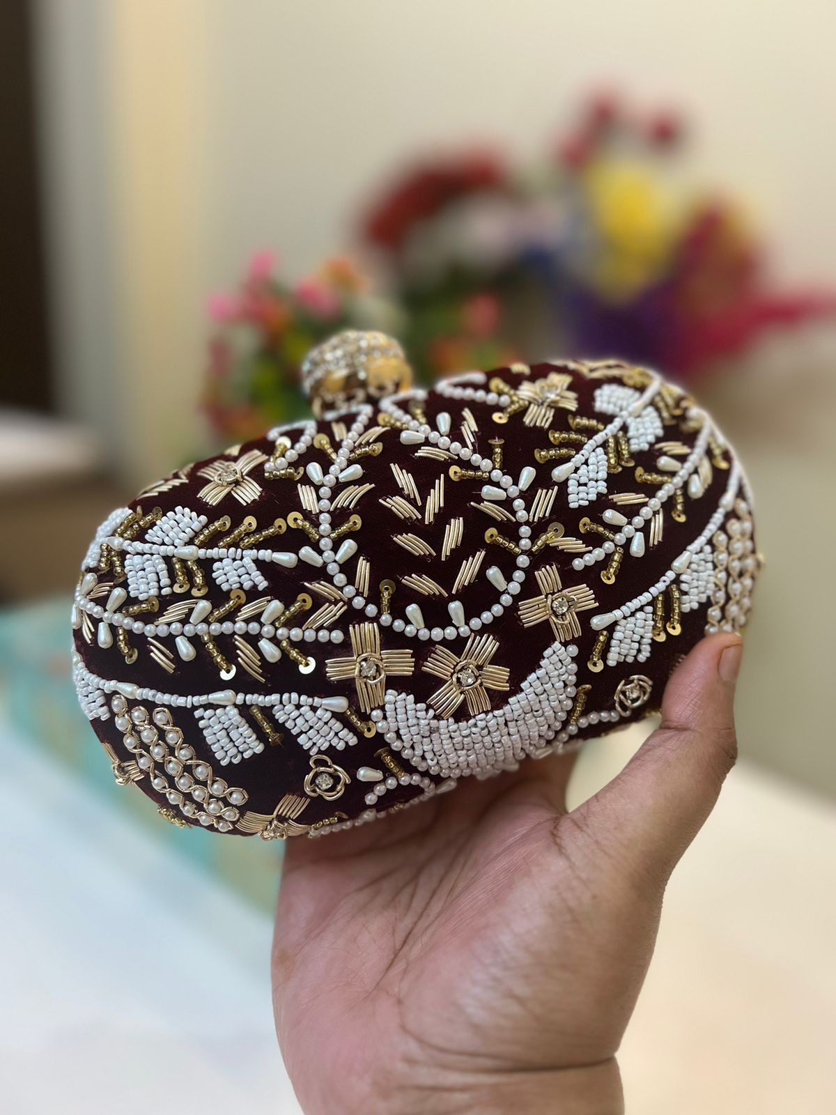 Hand Embroidered Party Clutch 4002